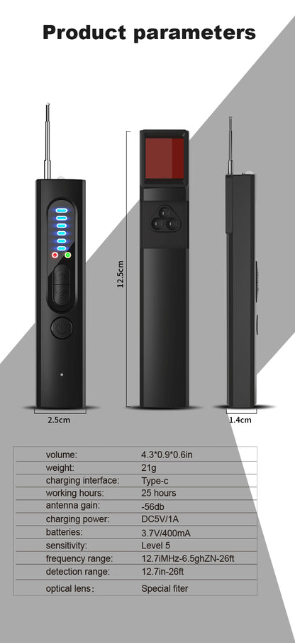Krovo Privacy Detector™ — 3-in-1 Travel Scanner